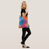 Colorful Multicolored Pattern Tote Bag (Op model)