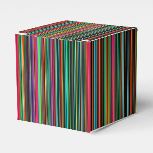 Colorful Multicolored Striped Pattern Bedankdoosjes (Voorkant Zijde)
