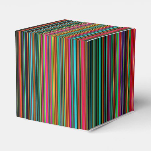 Colorful Multicolored Striped Pattern Bedankdoosjes (Achterkant)