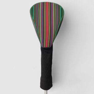 Colorful Multicolored Striped Pattern Golfheadcover