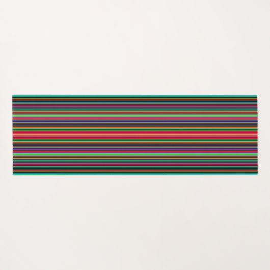 Colorful Multicolored Striped Pattern Yogamat (Achterkant (horizontaal))