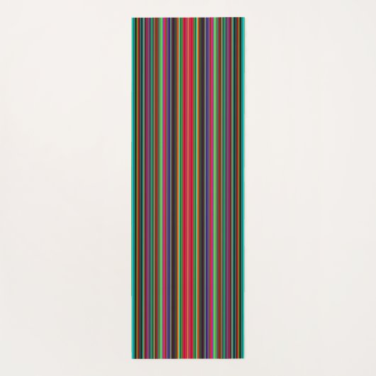 Colorful Multicolored Striped Pattern Yogamat (Achterkant)