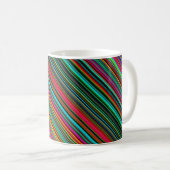 Colorful Multicolored Stripes Koffiemok (Voorkant rechts)