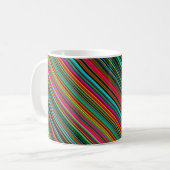 Colorful Multicolored Stripes Koffiemok (Voorkant links)