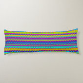 Colorful Multicolored Wavy Line Pattern Lichaamskussen (Achterkant)
