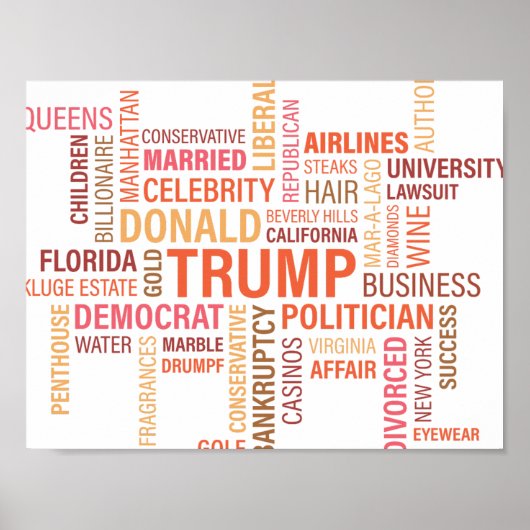 Colorful Multiple Trump Donald Politician Poster (Voorkant)