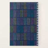 Colorful Multiplication Tables Pattern on Navy Planner (Achterkant)