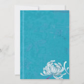 Colorful Mum Turquoise Floral Wedding Kaart (Achterkant)