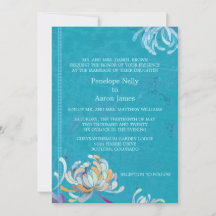 Colorful Mum Turquoise Floral Wedding