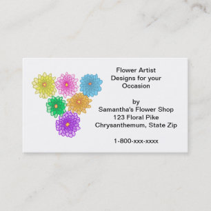 Colorful Mums - Aangepaste Visitekaartjes