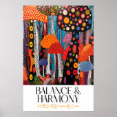 Colorful Mushroom Art Print Psychedelic Forest (Voorkant)