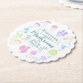 Colorful Mushroom Kartonnen Onderzetters (Gekanteld)