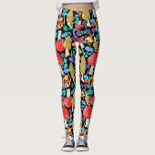 Colorful Mushroom Leggings (Voorkant)