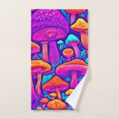 Colorful Mushroom Patroon Bad Handdoek (Handdoek)