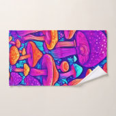 Colorful Mushroom Patroon Bad Handdoek (Handdoek)