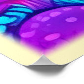 Colorful Mushroom Patroon Poster (Hoek)