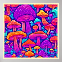 Colorful Mushroom Patroon