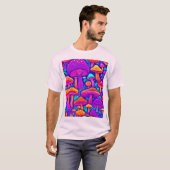 Colorful Mushroom Patroon T-shirt (Voorkant volledig)