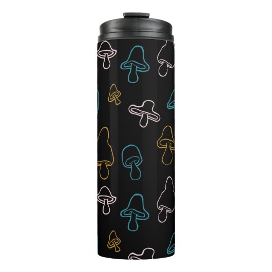 Colorful Mushroom Patroon Thermosbeker (Voorkant)
