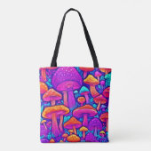 Colorful Mushroom Patroon Tote Bag (Achterkant)