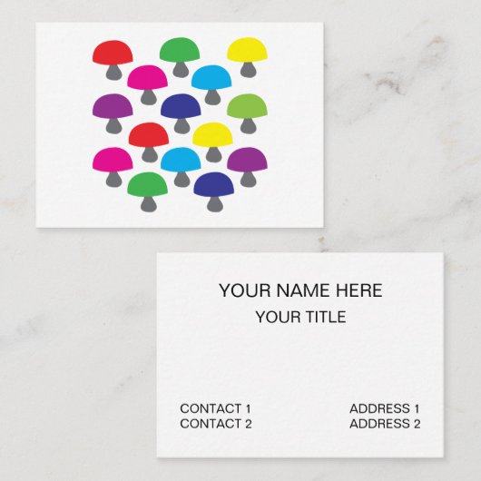 Colorful Mushroom Visitekaartje (Voorkant / Achterkant)