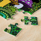 Colorful Mushrooms Jigzaag Puzzle Legpuzzel (Zijkant)