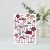 Colorful Mushrooms Waterverf illustratie Briefkaart (Staand voorkant)