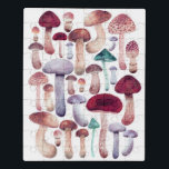 Colorful Mushrooms Waterverf illustratie   Puzzel<br><div class="desc">Handbeschilderde Waterverf paddenstoelen illustratie.</div>