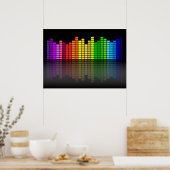 Colorful Music Equalizer Poster (Keuken)