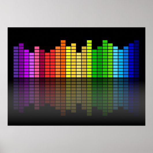 Colorful Music Equalizer Poster (Voorkant)