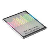 Colorful Music Equalizer w/Reflection, Cool Techno Notitieblok (Schuin)