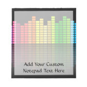 Colorful Music Equalizer w/Reflection, Cool Techno Notitieblok (Voorkant)