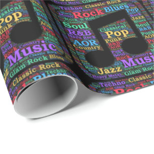 Colorful Music Genres Cadeaupapier