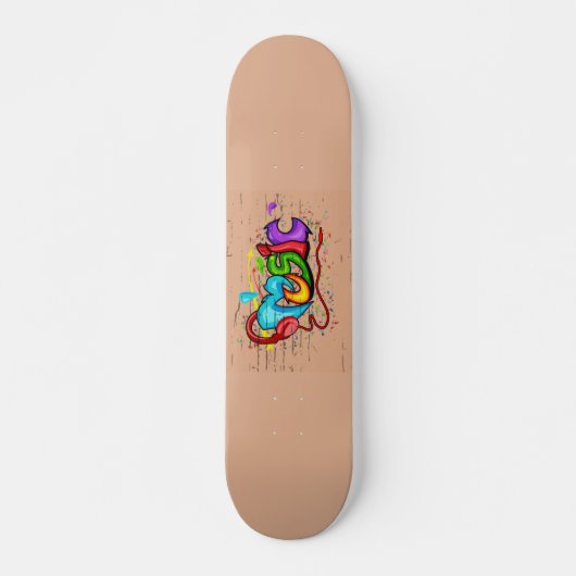 Colorful Music Graffiti Persoonlijk Skateboard (Voorkant)