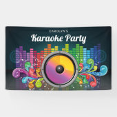 Colorful Music Karaoke Birthday Party Spandoek (Horizontaal)