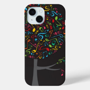 Colorful Music Musical Notes Song Singing Pop Tree iPhone 15 Case