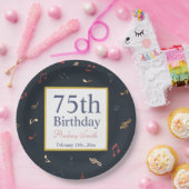 Colorful Music Note Birthday Papieren Bordje (Feest)