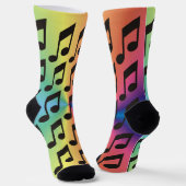 Colorful Music Note Creative Sokken (Gebogen)