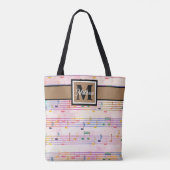 Colorful Music note Musician Monogram Canvas tas (Achterkant)