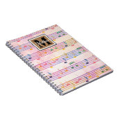 Colorful Music note Musician Monogram Notitieboek (Rechterzijde)