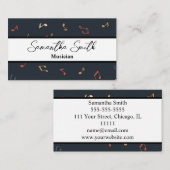 Colorful Music note Musician Music Teacher Visitekaartje (Voorkant / Achterkant)