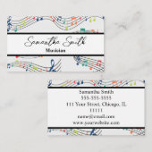 Colorful Music note Musician Music Teacher Visitekaartje (Voorkant / Achterkant)