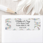 Colorful Music note Whimsical Musician Etiket (Insitu)