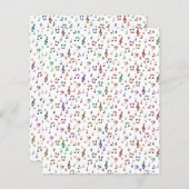 Colorful music origami paper (Voorkant / Achterkant)