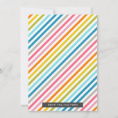 Colorful Music Party Kids Birthday Invitation Kaart (Achterkant)