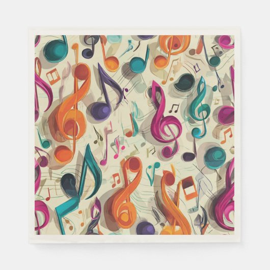 Colorful Music Pattern Servet (Voorkant)