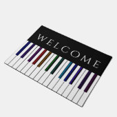 Colorful Music Piano Keys Festive Welkom Deurmat (Schuin)