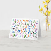 Colorful Music Symbols + "Happy Moederdag!" Kaart (Gele Bloem)