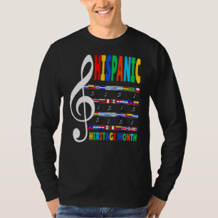 Colorful Music Teacher Kind National Hispanic Heri T-shirt