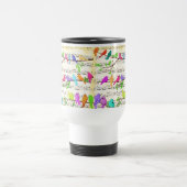 Colorful Musical Birds Travel Mug Spring Reisbeker (Center)